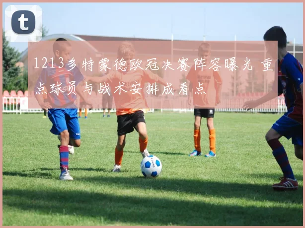 1213多特蒙德欧冠决赛阵容曝光 重点球员与战术安排成看点